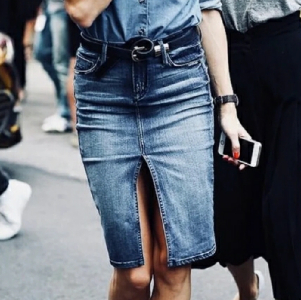 7 for all mankind denim skirt Roxy